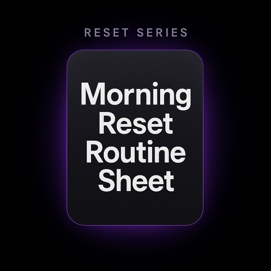 Morning Reset Routine (Daily Action Planner + Productivity Worksheet PDF)