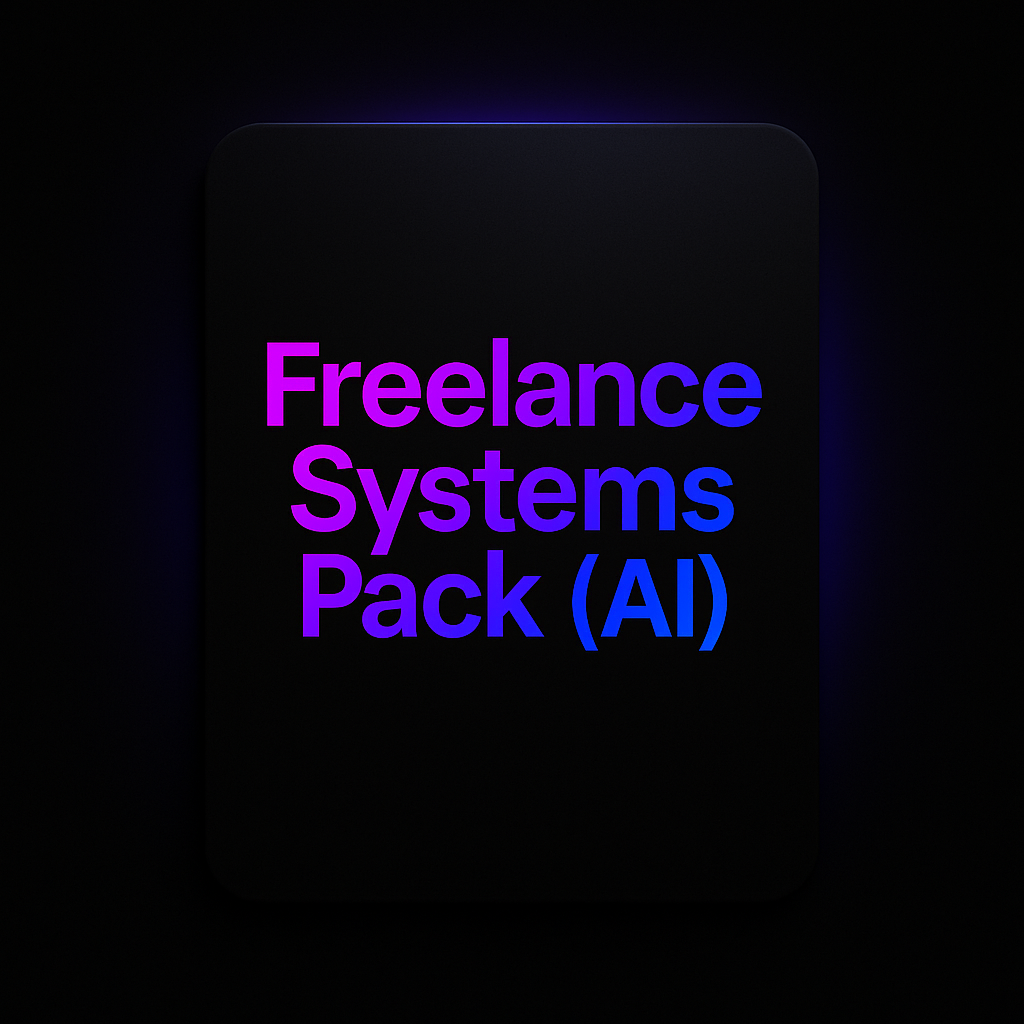 Freelancer Systems Pack (AI) - Operations Toolkit to Scale to $10K+/mo