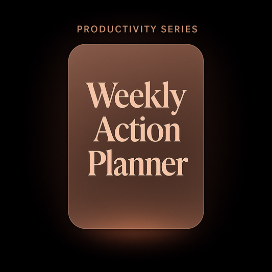 Weekly Action Planner (Goal Setting + Productivity Printable PDF)